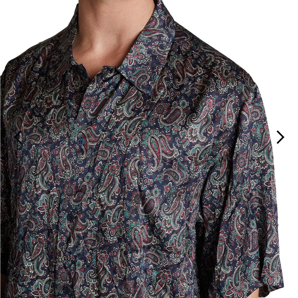 Balenciaga silk paisley oversized button up shirt size 39 XL - Picture 3 of 6